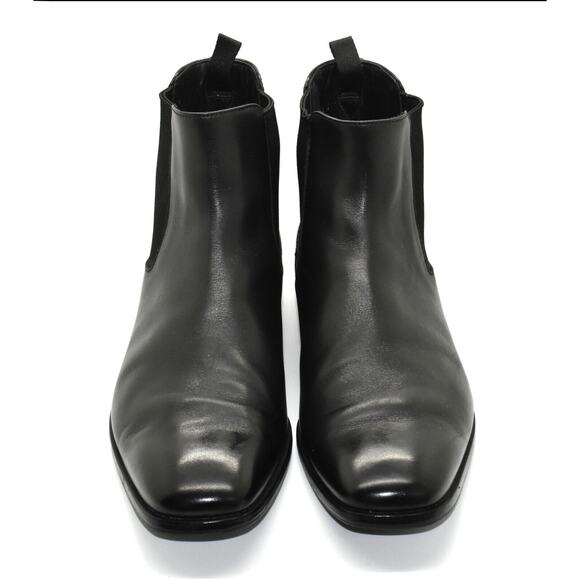 D0 Auth PRADA Black Leather Chelsea Ankle Boot Shoes Size 8.5 - Picture 5 of 10